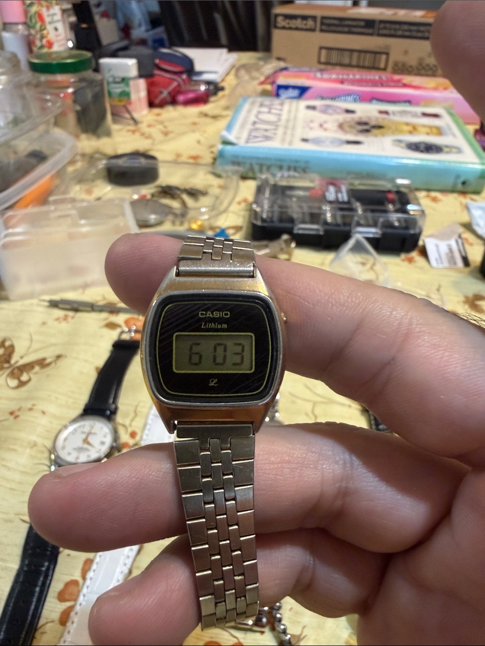 Casio Gold-Tone Digital Watch with Black Display - Picture 5 of 5